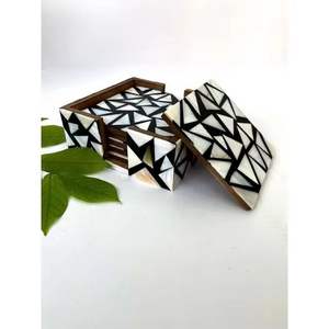 Plateaux de service en nacre de qualité supérieure de haute qualité avec ensemble de sous-verres Hotels & Restaurant at Star - Product Image 2