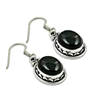 Boucles d'oreilles pendantes en argent 925 avec onyx noir pour femmes, bijoux tendance avec zircon platine or rose pour mariages et fêtes - Product Image 2