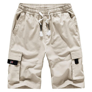 Short cargo vintage 100% coton pour hommes et femmes, respectueux de l'environnement, taille élastique, coupe décontractée, couleurs personnalisées - Product Image 5