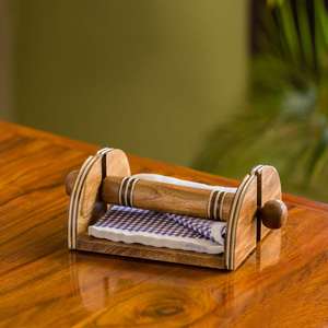 Servilletero de madera de diseño elegante, encimera para boda, hogar, Hotel, restaurante, oficina, Bar, vajilla, caja de pañuelos hecha en la India - Product Image 6