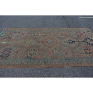 พรมปูพื้นขนแกะสไตล์วินเทจสีเขียวส้มงานปะต่อขนาด55x102ฟุตพรมสี่เหลี่ยมสไตล์ตุรกีสำหรับทางเข้าขนาด9x12 - Product Image 3