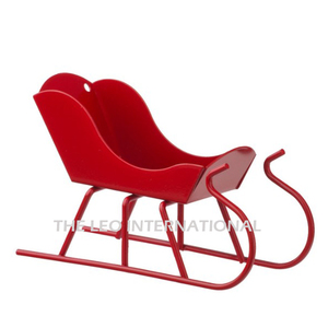 เลื่อนเลื่อนหิมะไม้ขนาดใหญ่สีแดงสำหรับตกแต่งกลางแจ้งขนาด23x31นิ้วของตกแต่งเทศกาลคริสต์มาส - Product Image 5