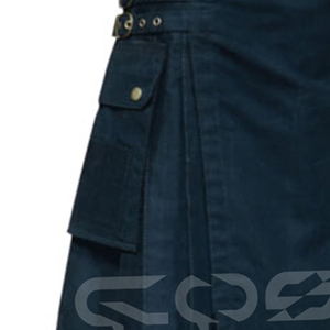 Kilt utilitaire en coton durable pour hommes avec poches cargo spacieuses et bretelles réglables pour les aventures en plein air Fournisseur du Pakistan - Product Image 6