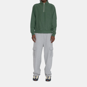 Sweat à capuche Rue Porter personnalisé pour hommes Sweat-shirt à col montant et demi-fermeture éclair Pull-over en polaire 14 fermeture éclair pour le jogging d'hiver - Product Image 6