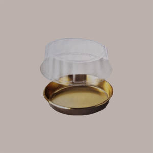 10-Bandeja Dorada Marrón Decorativa Charlotte Tiramisu Baba Profitterol 22 cm para Presentación y Almacenamiento - Product Image 4