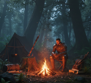 ขวานอเนกประสงค์แบบพกพา แข็งแรงทนทาน ด้ามไม้ พับได้ หัวขวานเหล็กกล้าคาร์บอนสูง ด้านหลังแบน สำหรับงานอุตสาหกรรมและกิจกรรมกลางแจ้ง - Product Image 3