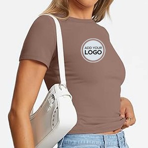 Hauts d'entraînement pour femmes Slim Fit respirant vêtements de sport Cool séchage rapide Gym athlétique t-shirt haut t-shirts - Product Image 4