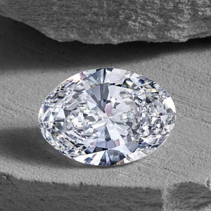 Diamant blanc poli certifié IGI, 0,50 à 0,59 carat, pureté VS, forme ovale fantaisie avec taille brillant rond - Product Image 1