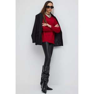 Pull décontracté oversize à col cycliste, élégant, méthode de tissage non tissé - Product Image 1