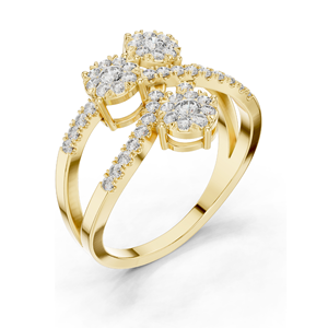 Anillo de Diamante Cultivado en Laboratorio de 0.614 CT para Mujer, Claridad VVS-VS EF, Oro de 18KT, 14KT, 10KT y Plata 925, Oro Rosa, Amarillo y Blanco - Product Image 4