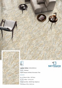 Carreaux en porcelaine brillants de 600x600 / 600x1200 mm pour salon et chambre à coucher, gris, bleu, marron, grandes tailles pour sols et murs - Product Image 3