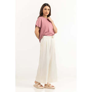 Relax Fit WM-KTP-SS26-10 Top de tela tejida con elemento de moda sencillo - Product Image 4