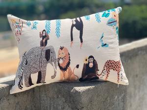 ปลอกหมอนอิงสี่เหลี่ยมตกแต่งลายสัตว์แนวโบฮีเมียนขนาด45X45ซม. ทำด้วยมือ - Product Image 2