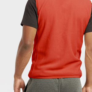 Sudadera con capucha polar sin mangas para hombre al por mayor chaleco de lana bordado ropa de gimnasio con cremallera frontal y bolsillos personalizados - Product Image 5