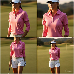 GOLF Polos Chemises Casual Coton Street Wear Longue Longueur | Golf Classic Fit Cotton Fashion Solid Color Golf Polo Shirt - Product Image 5