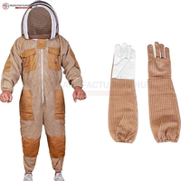 Costume d'apiculture avec capuche de voile d'escrime vêtements de protection du corps complet coton respirant conception unisexe pour une utilisation en plein air du rucher