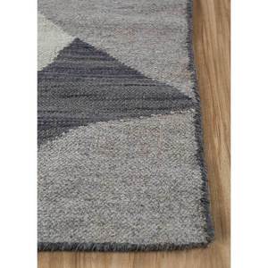 พรมลายตารางหมากรุกสีเทาและสีดำ ทอแบบเรียบ ทำจากขนสัตว์และวิสโคส ลายแบบนามธรรม สำหรับใช้ในบ้าน-ADWV-13046 - Product Image 4