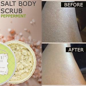 Peppermint Sea Salt <b>Body</b> <b>Scrub</b> Natural Exfoliating <b>Body</b> <b>Scrub</b> with Cocoa Butter Coconut Oil Grapeseed Oil Vitamin E Refreshing - Product Image 3