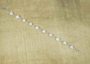 Natural Pink <b>Opal</b> Gemstone 925 Sterling Silver Rhodium Plated Handmade Designer Fine Jewelry Customized <b>Bracelet</b> For Women - Product Image 4