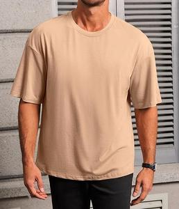 Custom Logo Heavy Weight <b>Tshirts</b> Over size Tee Shirt Summer Sportswear Half Sleeves Thick Cotton Loose Oversized Blank T Shirts - Product Image 2