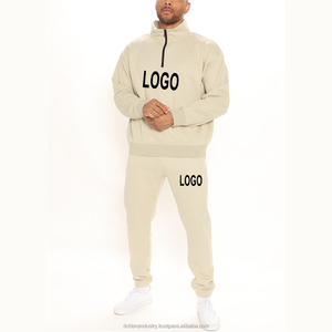 Conjunto de sudadera con capucha y Jogger deportivo para hombre con logotipo personalizado OEM, chándal de entrenamiento a prueba de viento de alta calidad con cuello con capucha estampado - Product Image 4