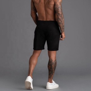 Pantalones cortos de gimnasia para hombre personalizados OEM 320gsm Fleece Cotton High Street Style Solid Pattern Decoration para correr y entrenar - Product Image 6