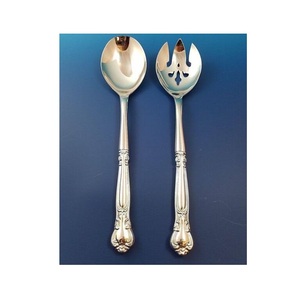 Hotel Dining Table Serving Cutlery Set with High Quality for Sale Latest Design Stainless Steel Salad Spoon & Fork Flatware Set - Product Image 5