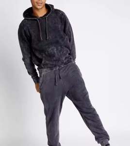 เสื้อมีฮู้ดของผู้ชายเสื้อมีฮู้ดสำหรับผู้ชายเสื้อคอตตอนออร์แกนิกฟอกซีดซีดซีดซีดซีดซีดซีดแบบย้อนยุค - Product Image 3