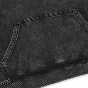 Venta al por mayor de encargo de lavado de peso pesado Sudadera con capucha de los hombres 100% algodón Streetwear 2025 de gran tamaño ácido lavado Sudadera con capucha - Product Image 2