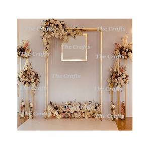 Iron White Color Backdrop With Exclusive Quality Hexagon Shape Backdrop For <b>Wedding</b> Party And Events Use - Product Image 2