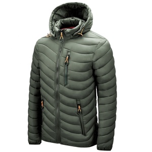 Veste matelassée légère à capuche pour homme, veste d'hiver isolée, vêtements d'extérieur, taille plus, vestes à bulles - Product Image 5