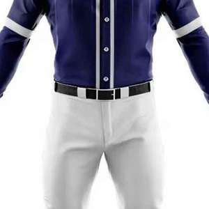 Uniforme de baseball léger et confortable, impression réfléchissante par transfert thermique, respirant, grande taille, vêtements de sport pour adultes, 100% polyester - Product Image 4