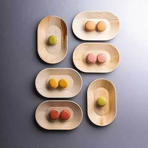 Plateaux ovales en feuille de palmier Areca de qualité supérieure, idéaux pour les restaurants, les hôtels et les repas en plein air. - Product Image 3