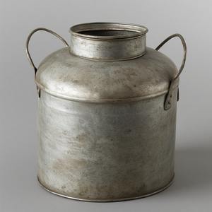 Lata de leche galvanizada decorativa antigua con acabado inspirado en la granja, ideal para cocinas, jardín, cafetería al aire libre y espacios rústicos - Product Image 6