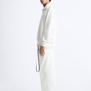 2025 vente en gros de haute qualité logo de broderie personnalisé 100 coton hommes polaire demi-fermeture éclair pull uni quart fermeture éclair basiques sweats - Product Image 5