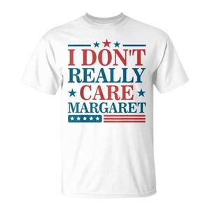 No me interesa en realidad la camiseta minimalista con la bandera de Estados Unidos de Margaret - Product Image 1