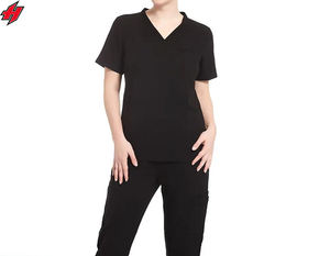 Ropa DE TRABAJO DE clínica dental, uniformes médicos de Hospital de Color sólido, uniforme médico de manga corta, trajes de trabajo de enfermera para mascotas, conjunto de salón de belleza - Product Image 3
