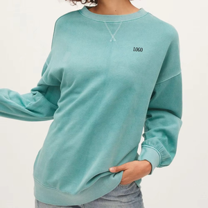 Nueva sudadera holgada para mujer para invierno, la última sudadera lisa de manga larga para mujer, sudaderas con capucha con hombros caídos para mujer - Product Image 5
