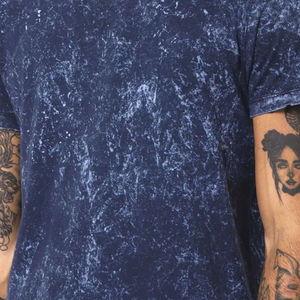 Camiseta antiarrugas de gran tamaño con estampado personalizado de alta calidad Vintage transpirable hombro caído pesado 100% algodón lavado ácido - Product Image 4