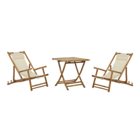 Chaise pliante en bambou de couleur naturelle, moderne et traditionnelle, pour jardin, patio, cuisine et salle à manger (GT 713)