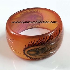 Peacock Feather Design <b>Fashion</b> <b>Bangles</b> for Gifts Use Available in Bulk Quantity at Best Price for Export GC-BL-218. - Product Image 2