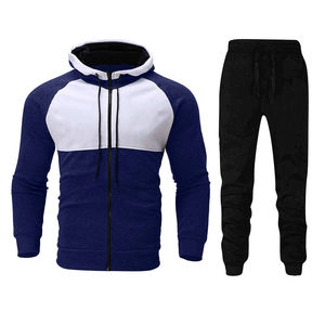 ชุดวอร์ม2ชิ้นสำหรับออกกำลังกายของผู้ชายดีไซน์ใหม่มีฮู้ดสำหรับกีฬากลางแจ้งฤดูหนาว - Product Image 1