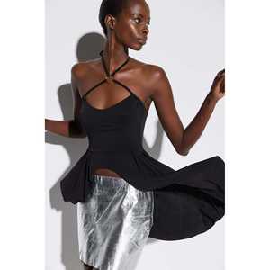 เสื้อเบลาส์ผูกโบว์พร้อมดีเทลรูปวงแหวน - Product Image 3