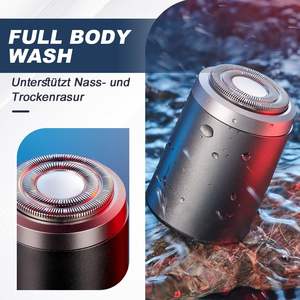 Mini rasoir électrique portable USB rechargeable pour hommes, rasoir rotatif à lame unique IPX7, rasoir de remplacement lavable de qualité allemande - Product Image 2