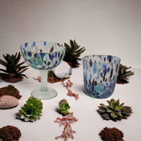 Verres à boisson en verre brillant faits à la main, uniques, de haute qualité, modernes et luxueux, UPOD, imprimé léopard coloré personnalisé, écologiques