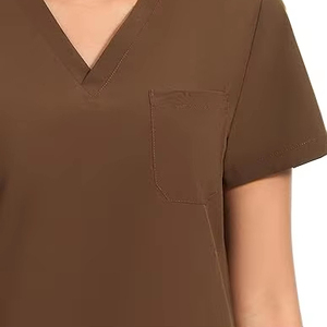 Ensembles d'uniformes d'infirmières pour femmes Ensemble de gommages Uniformes d'infirmière pour hôpital Médecin Top Pantalon avec plusieurs poches - Product Image 1