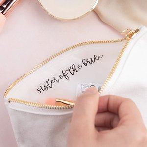 Personalized Large Capacity <b>Makeup</b> Organizer Bag Cosmetic <b>Case</b> with Initial & Flower Pattern Zipper Closure - Product Image 4