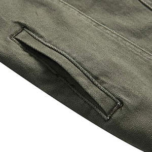 Veste en jean pour homme, col montant, logo sur le devant, 100% coton, vente en gros OEM, personnalisable, décontractée, anti-UV, respirante - Product Image 6