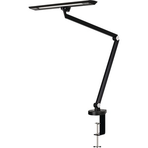 Lampe de bureau LED HANSA Zircon en aluminium, ABS, fer, PC, hauteur 820 mm avec pince, noir, fournitures de bureau - Product Image 1