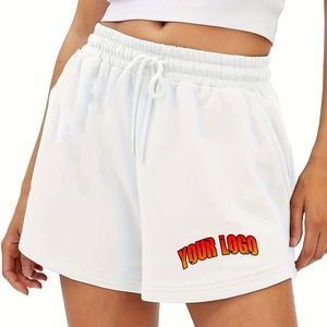 2026 <b>Women</b> Sports Training Outfit Shorts Quick Dry Gym Joggers Wear Drawstring Closure Solid Pattern <b>Sweat</b> Short <b>Pants</b> - Product Image 4